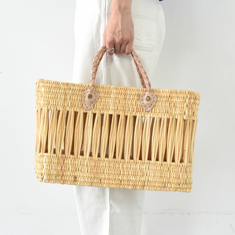 BRAID HANDLE MIDIUM SQUARE BASKET ブレイドハンドルラージスクエアバスケット