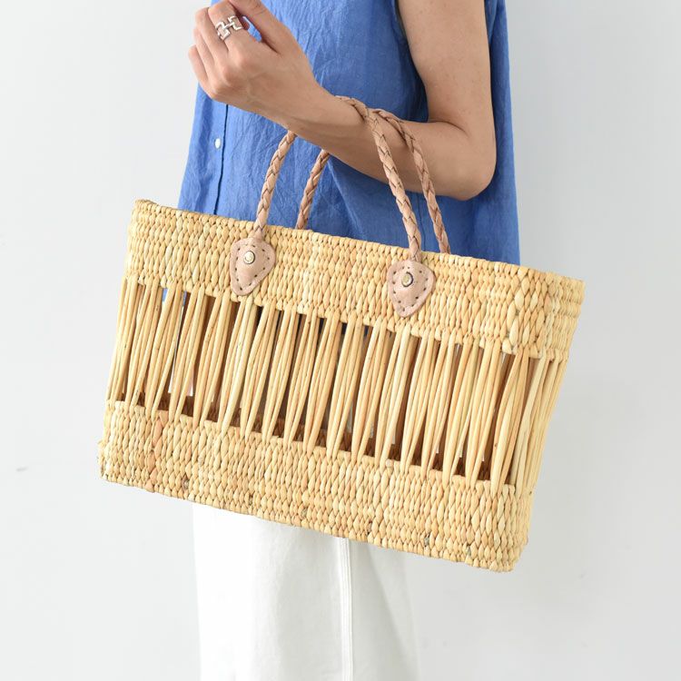 BRAID HANDLE MIDIUM SQUARE BASKET ブレイドハンドルラージスクエアバスケット