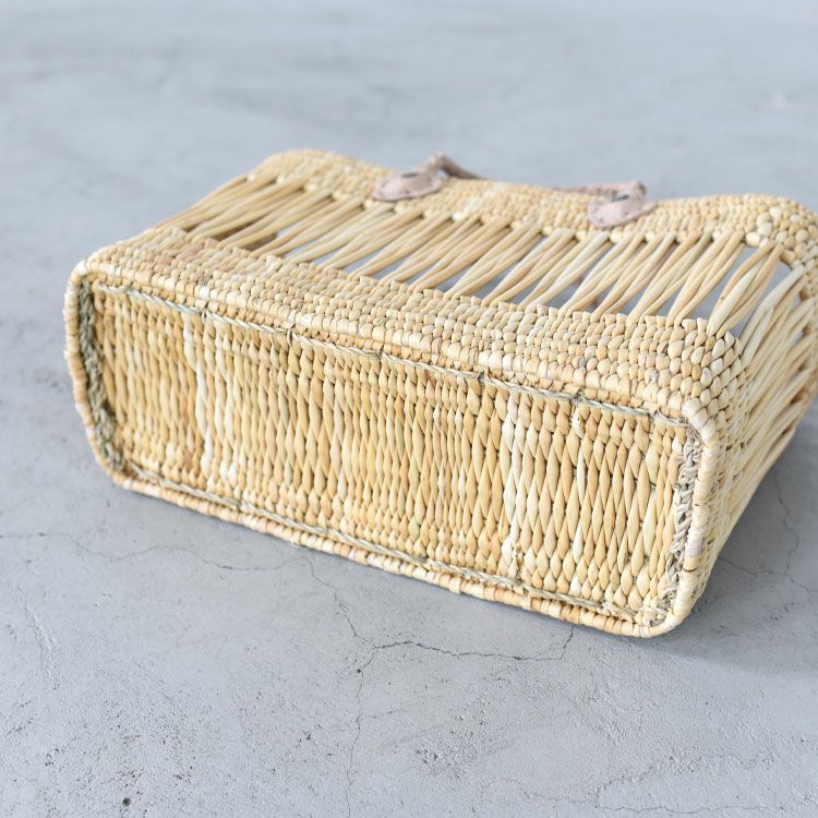 BRAID HANDLE MIDIUM SQUARE BASKET ブレイドハンドルラージスクエアバスケット