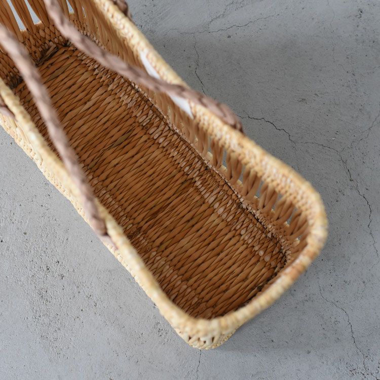 BRAID HANDLE MIDIUM SQUARE BASKET ブレイドハンドルラージスクエアバスケット