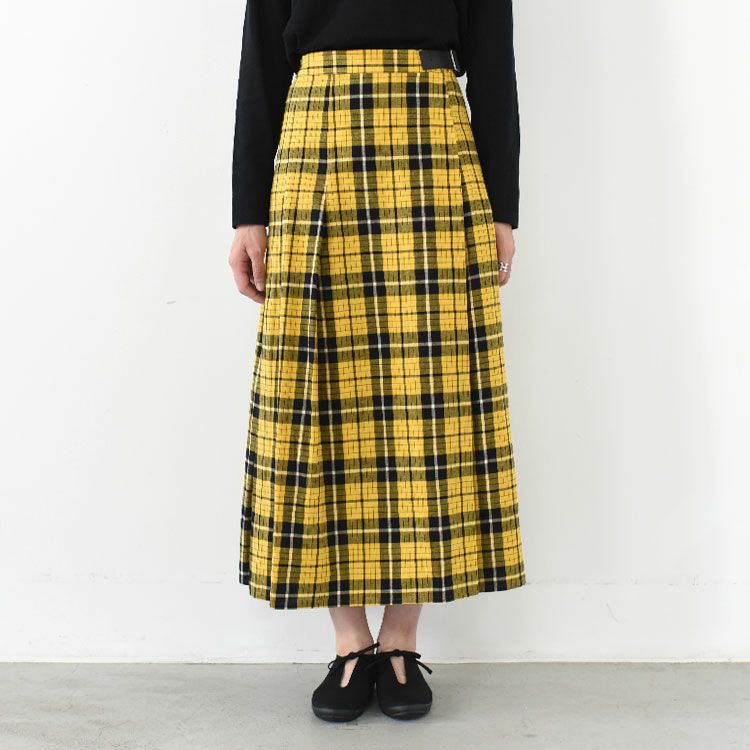 check wrap skirt チェックラップスカート