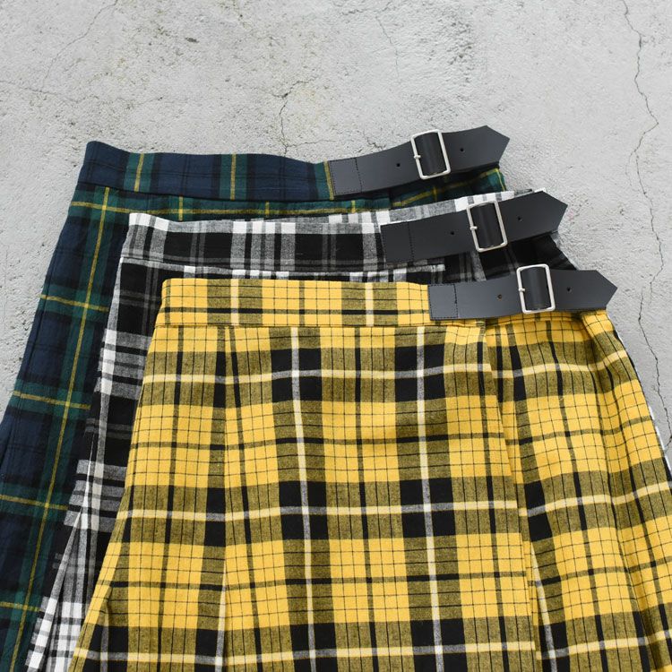 check wrap skirt チェックラップスカート