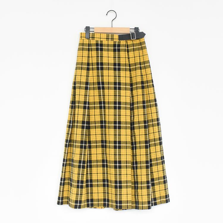 check wrap skirt チェックラップスカート