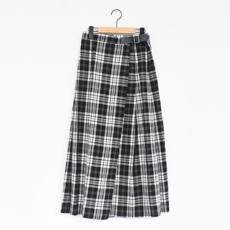 check wrap skirt チェックラップスカート