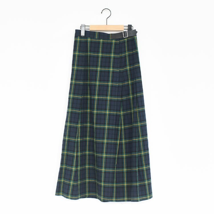 check wrap skirt チェックラップスカート