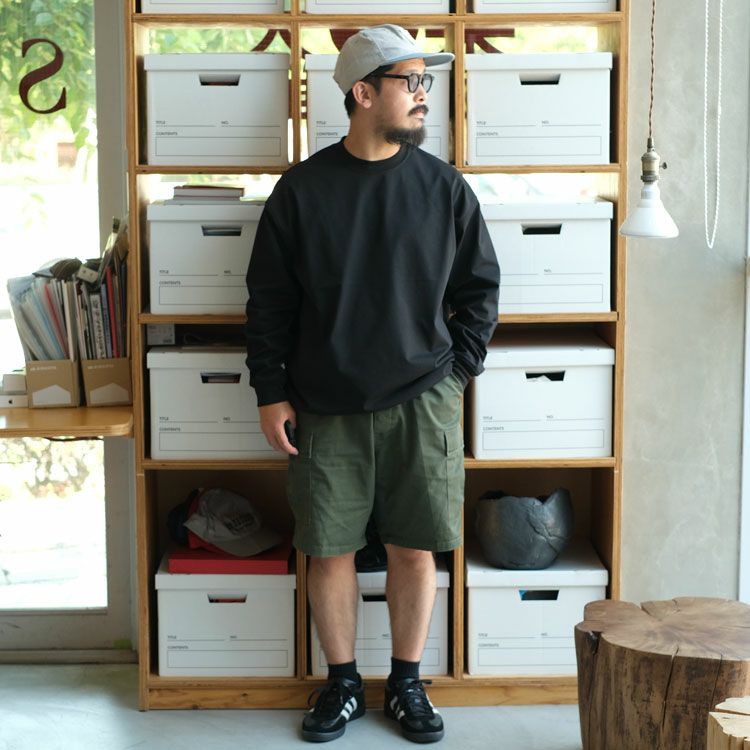 TECH DRAWSTRING TEE L/S テックドローストリングTシャツL/S