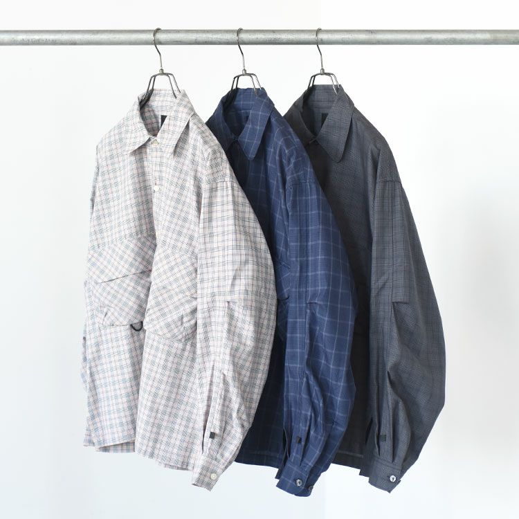 TECH SPORTS OPEN COLLAR SHIRT L/S NOVA CHECK テックスポーツオープンカラーシャツL/Sノヴァチェック
