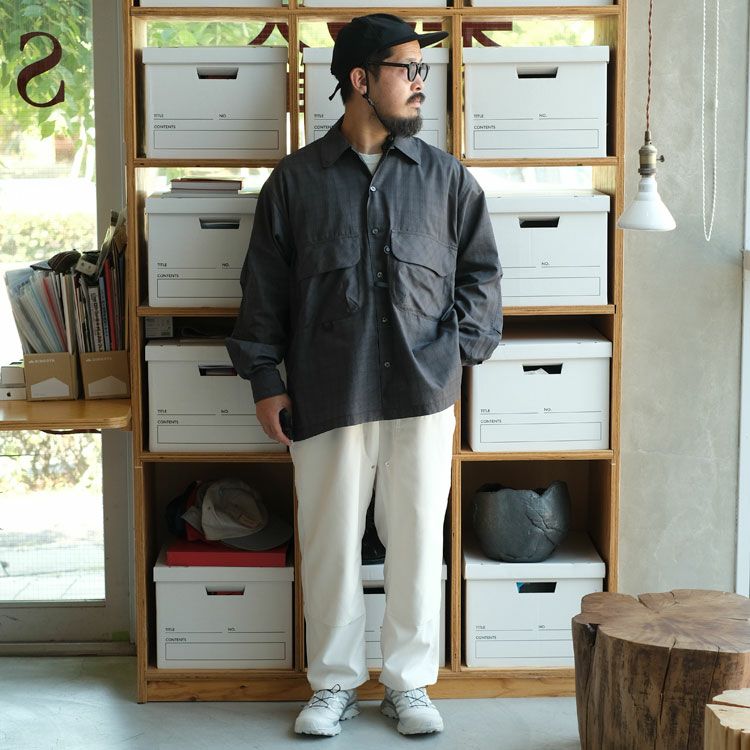 TECH SPORTS OPEN COLLAR SHIRT L/S NOVA CHECK テックスポーツオープンカラーシャツL/Sノヴァチェック