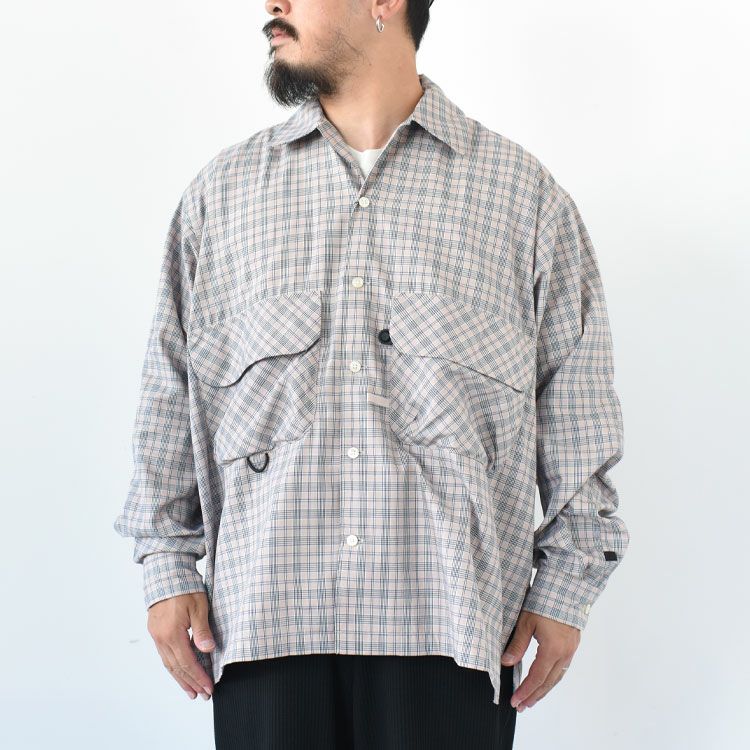 TECH SPORTS OPEN COLLAR SHIRT L/S NOVA CHECK テックスポーツオープンカラーシャツL/Sノヴァチェック