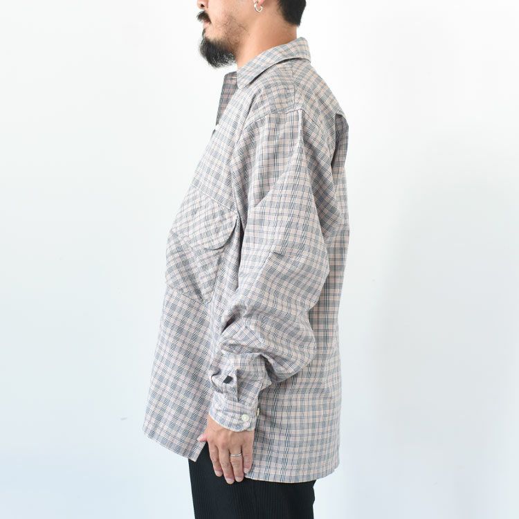 TECH SPORTS OPEN COLLAR SHIRT L/S NOVA CHECK テックスポーツオープンカラーシャツL/Sノヴァチェック