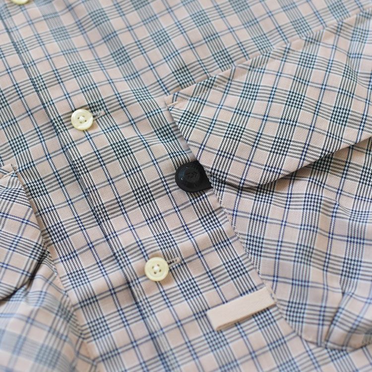 TECH SPORTS OPEN COLLAR SHIRT L/S NOVA CHECK テックスポーツオープンカラーシャツL/Sノヴァチェック