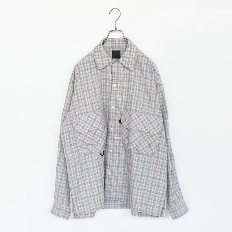 TECH SPORTS OPEN COLLAR SHIRT L/S NOVA CHECK テックスポーツオープンカラーシャツL/Sノヴァチェック