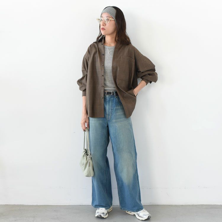 TECH REGULAR COLLAR SHIRT L/S GLEN CHECK テックレギュラーカラーシャツL/Sグレンチェック