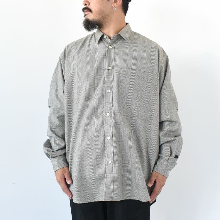 TECH REGULAR COLLAR SHIRT L/S GLEN CHECK テックレギュラーカラーシャツL/Sグレンチェック