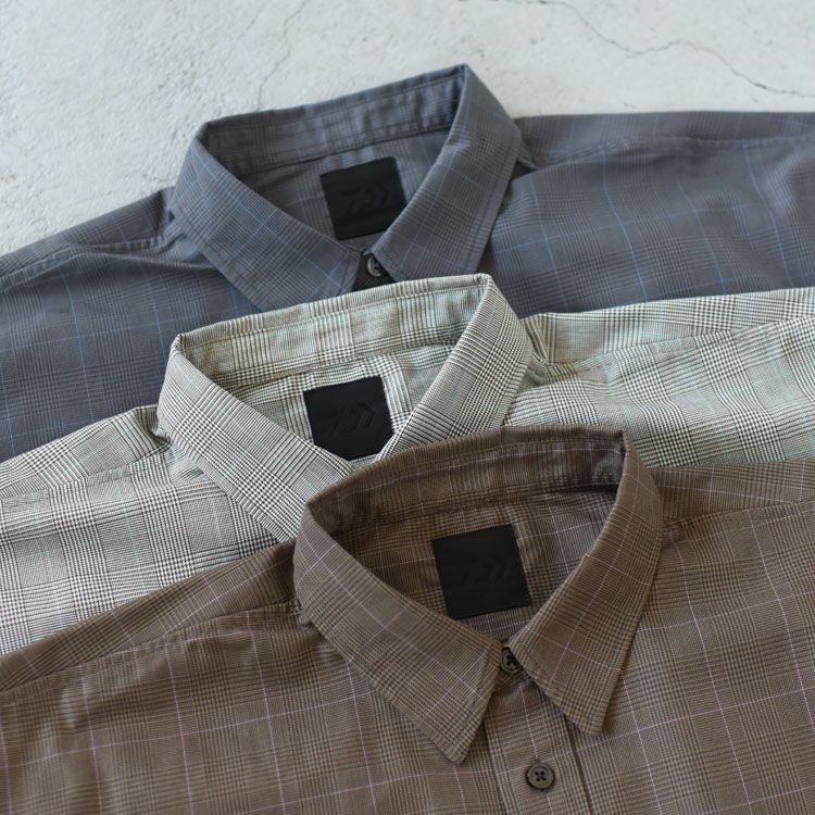 TECH REGULAR COLLAR SHIRT L/S GLEN CHECK テックレギュラーカラーシャツL/Sグレンチェック