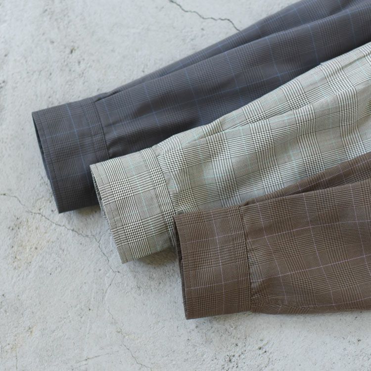 TECH REGULAR COLLAR SHIRT L/S GLEN CHECK テックレギュラーカラーシャツL/Sグレンチェック