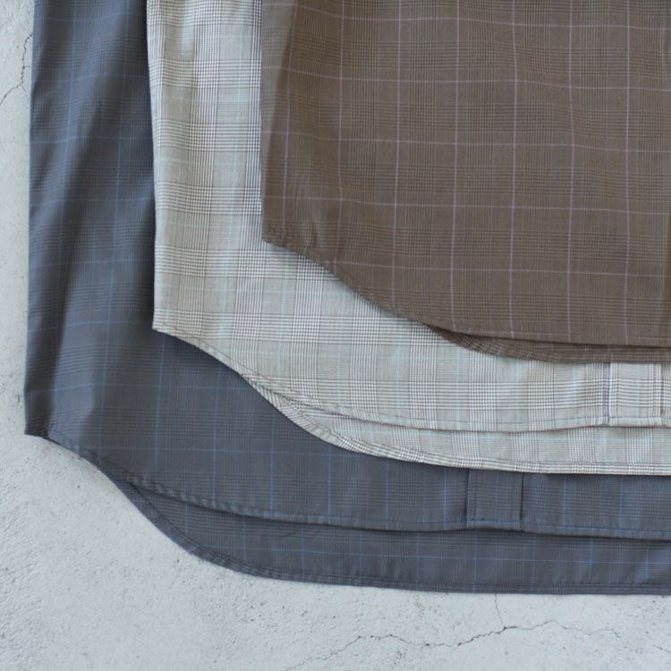 TECH REGULAR COLLAR SHIRT L/S GLEN CHECK テックレギュラーカラーシャツL/Sグレンチェック