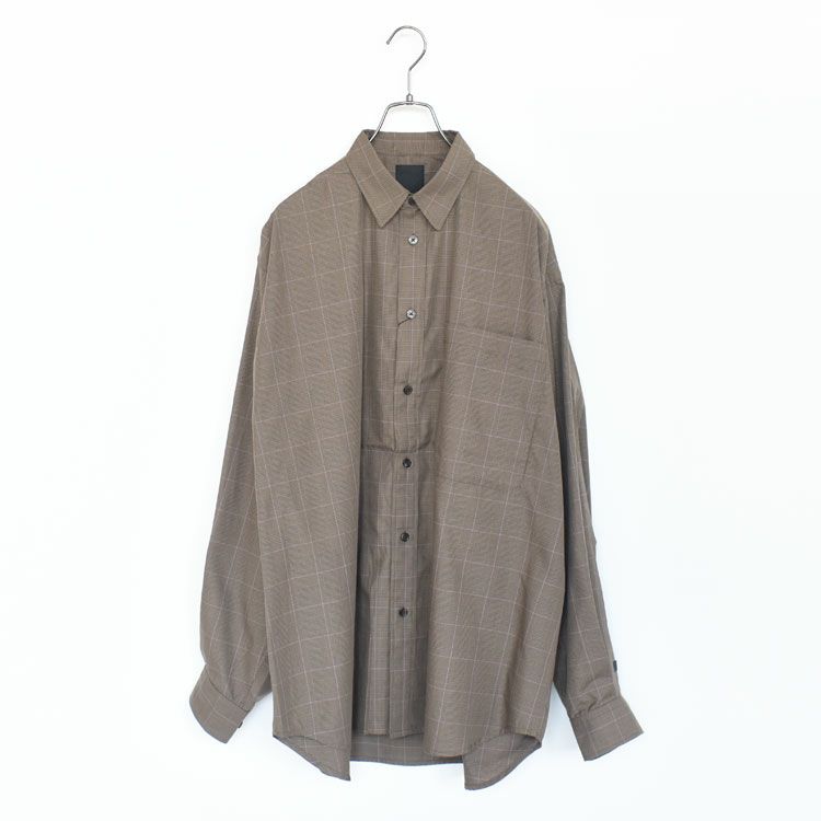 TECH REGULAR COLLAR SHIRT L/S GLEN CHECK テックレギュラーカラーシャツL/Sグレンチェック