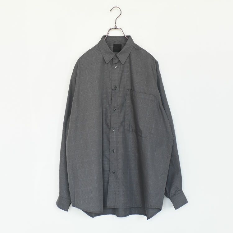 TECH REGULAR COLLAR SHIRT L/S GLEN CHECK テックレギュラーカラーシャツL/Sグレンチェック