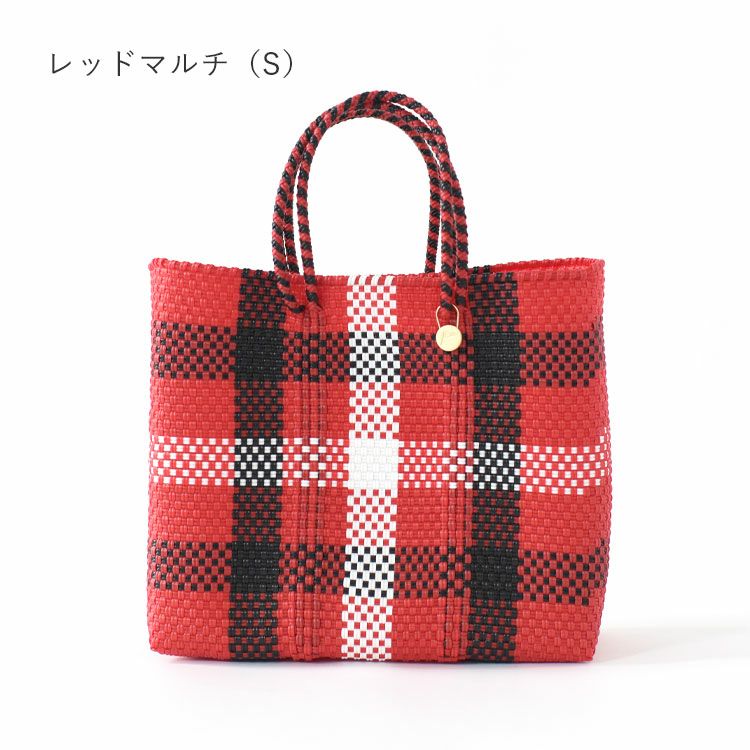 【新品未使用】Letra レトラ メルカドバッグ レッド Letra（レトラ）の「メルカドバッグ ミニチェック レッド