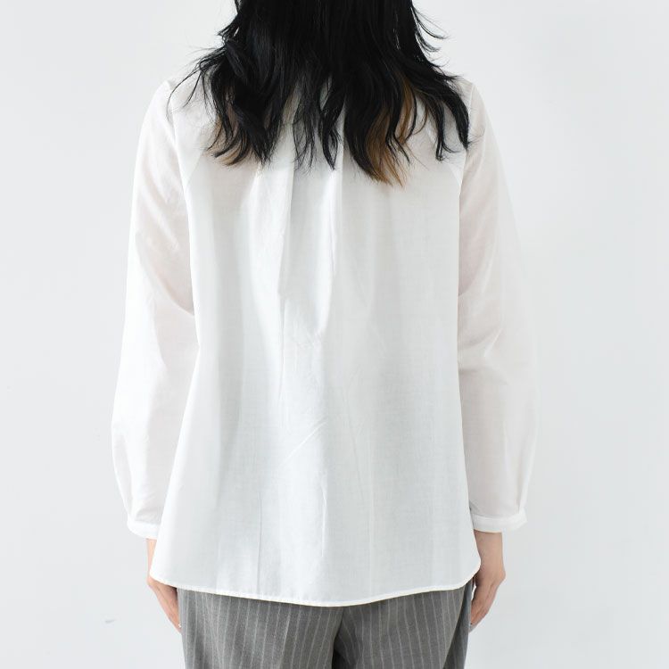 tand shirt collar gathered shirt スタンドシャツカラーギャザーシャツ