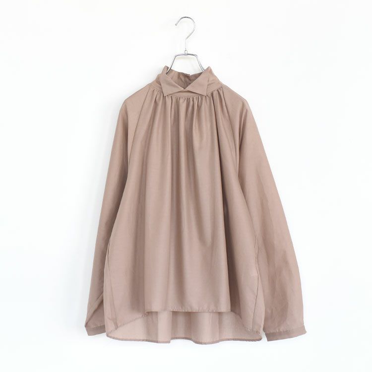 tand shirt collar gathered shirt スタンドシャツカラーギャザーシャツ