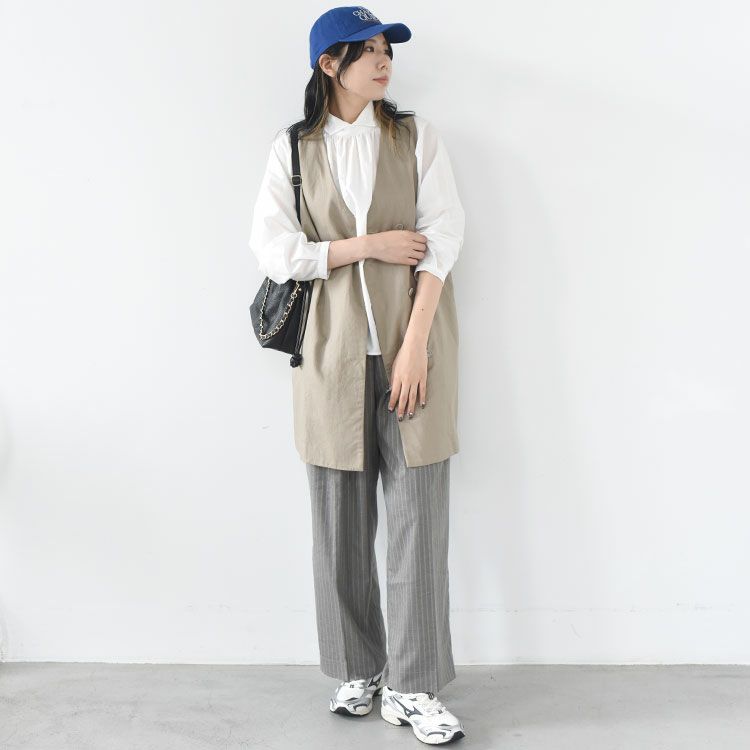 cotton linen wide vest コットンリネンワイドベスト