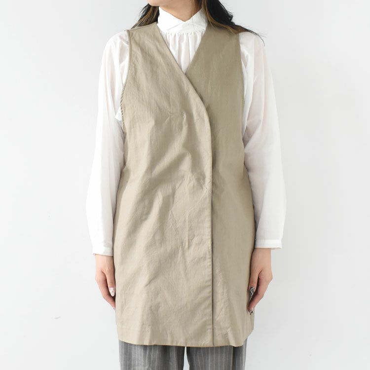 cotton linen wide vest コットンリネンワイドベスト