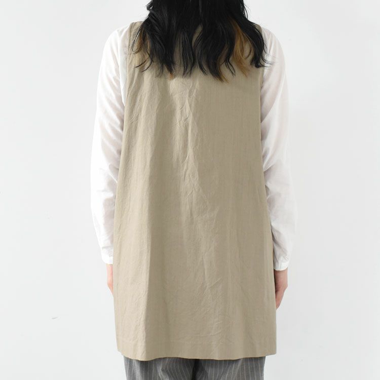 cotton linen wide vest コットンリネンワイドベスト