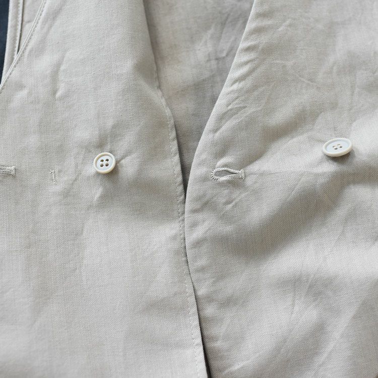 cotton linen wide vest コットンリネンワイドベスト