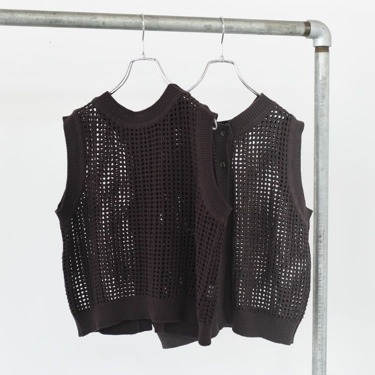 mesh knit 2way vest メッシュニットベスト