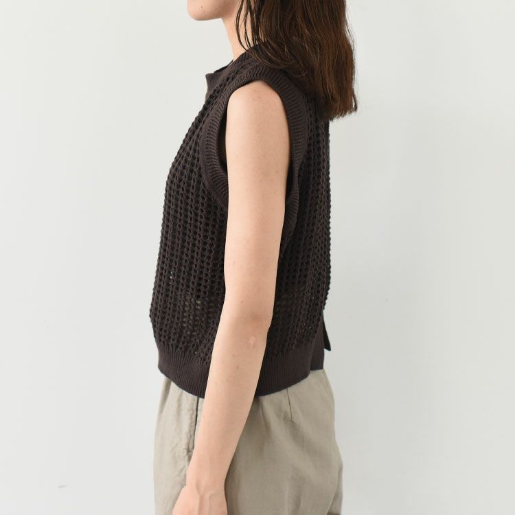 mesh knit 2way vest メッシュニットベスト