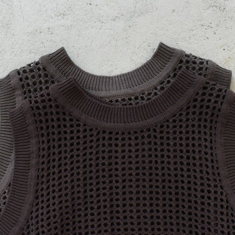 mesh knit 2way vest メッシュニットベスト