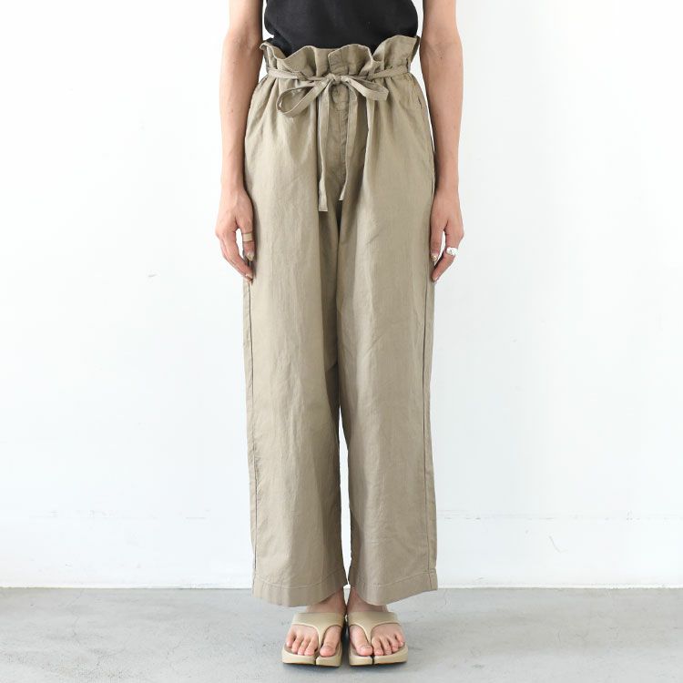 cotton linen wide volume pants コットンリネン ワイドボリュームパンツ