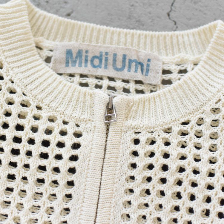 mesh knit zip cardigan メッシュニットジップカーディガン