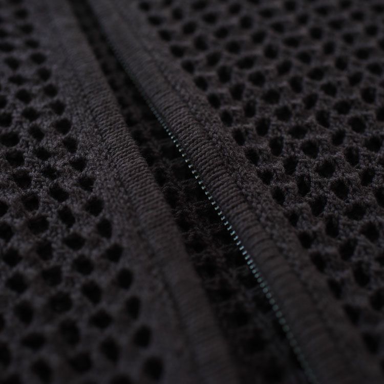 mesh knit zip cardigan メッシュニットジップカーディガン