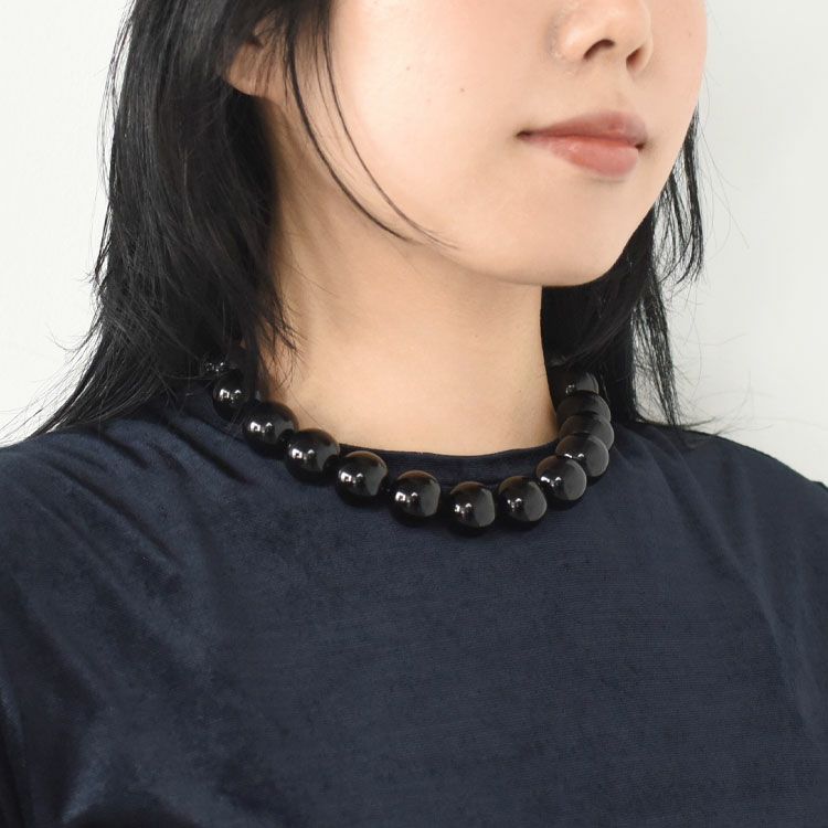 Volume Blackball Necklace ボリュームブラックボールネックレス