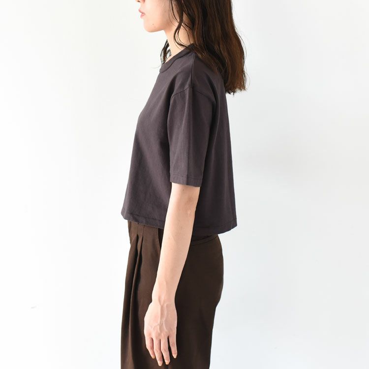 コットン トンプキンス ジャージー クロップド クルーネック 半袖 Tシャツ