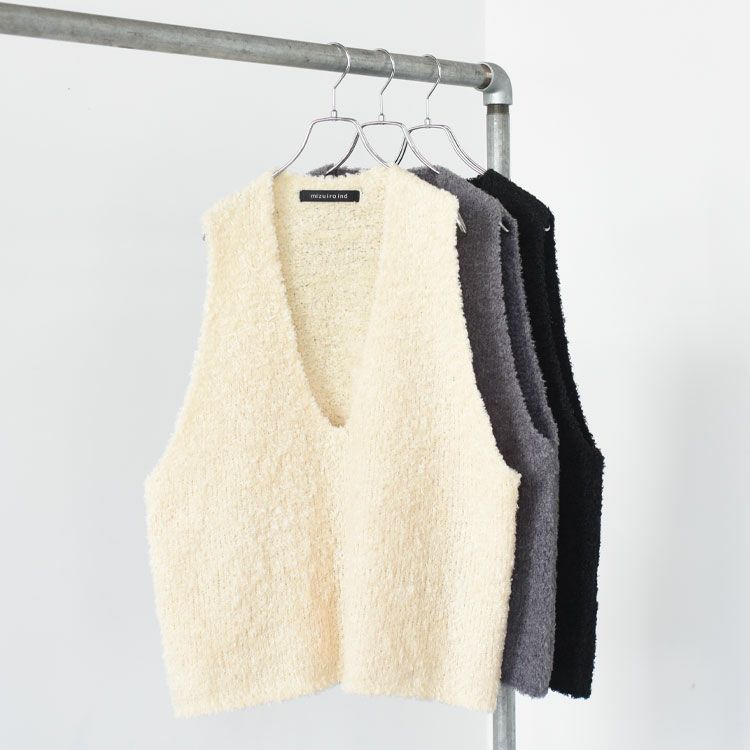 hairly V neck vest へアリーVネックベスト