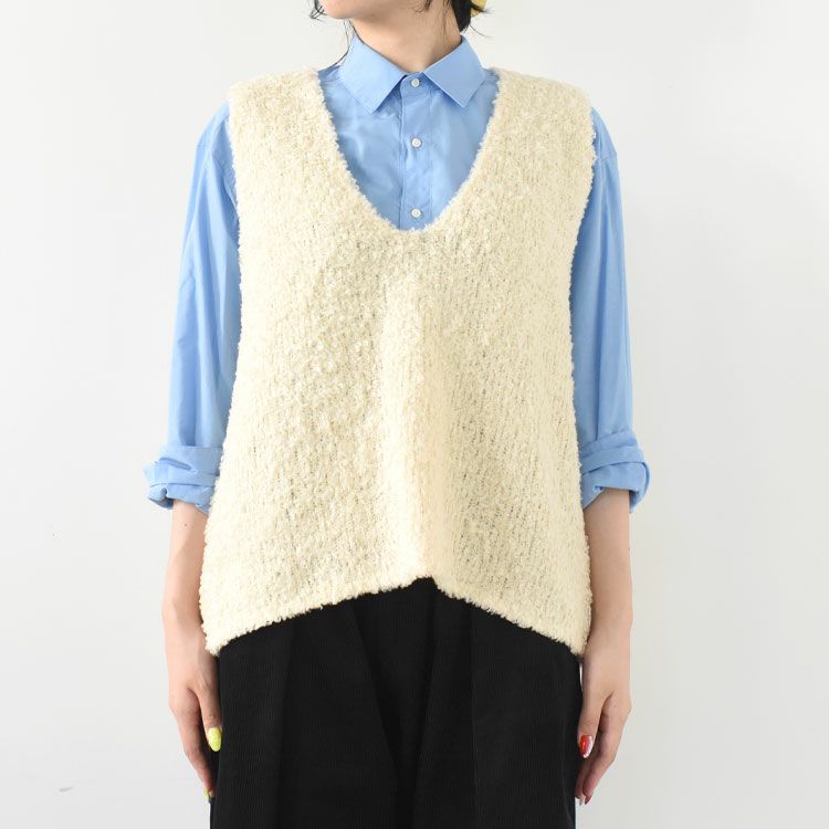hairly V neck vest へアリーVネックベスト