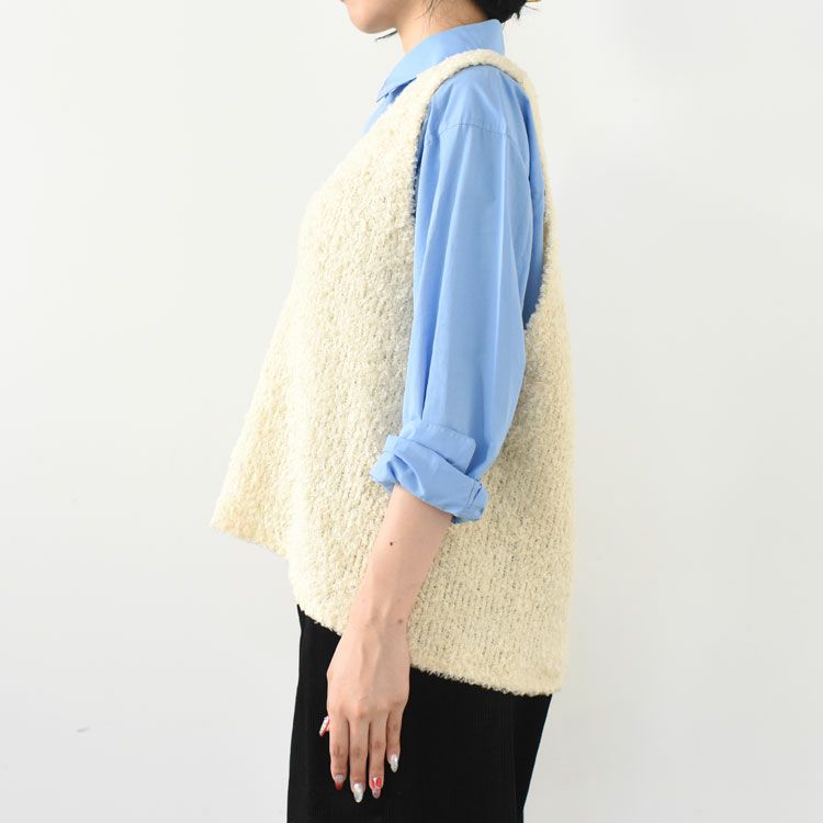 hairly V neck vest へアリーVネックベスト