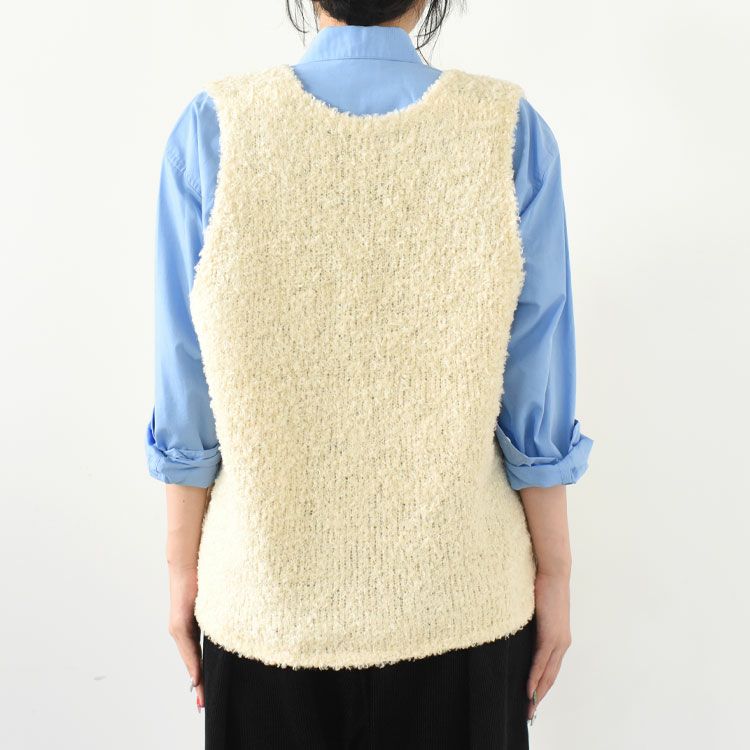 hairly V neck vest へアリーVネックベスト