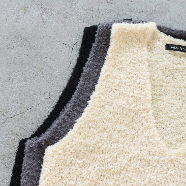 hairly V neck vest へアリーVネックベスト