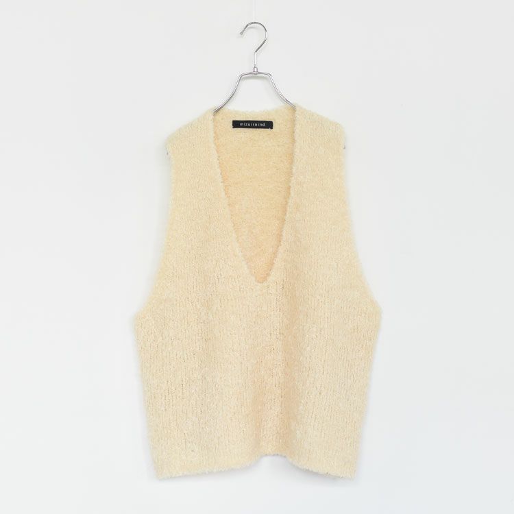 hairly V neck vest へアリーVネックベスト