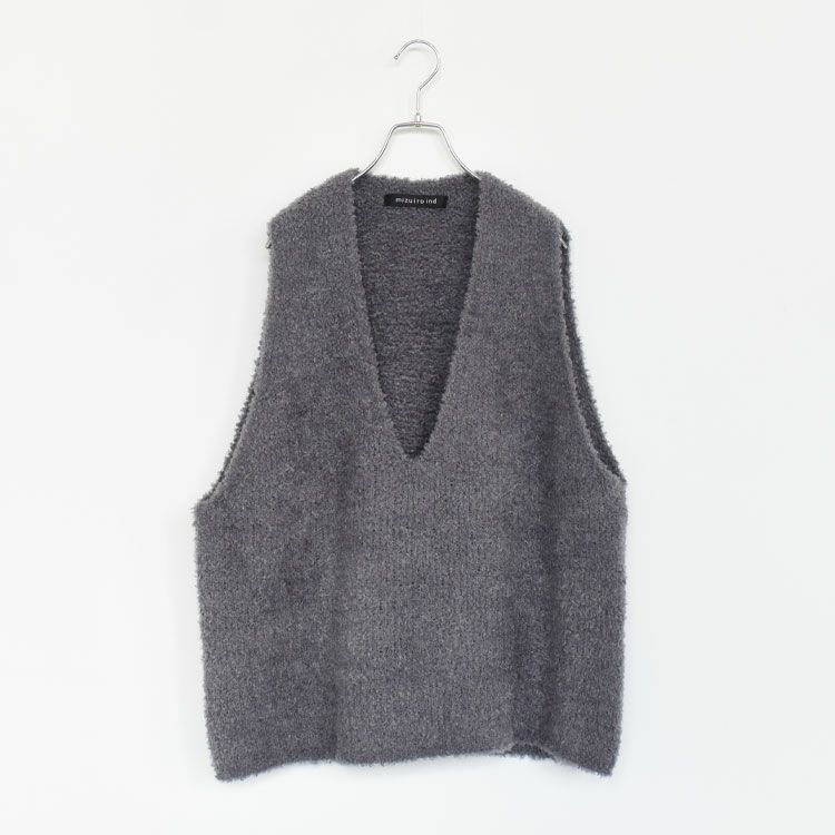 hairly V neck vest へアリーVネックベスト