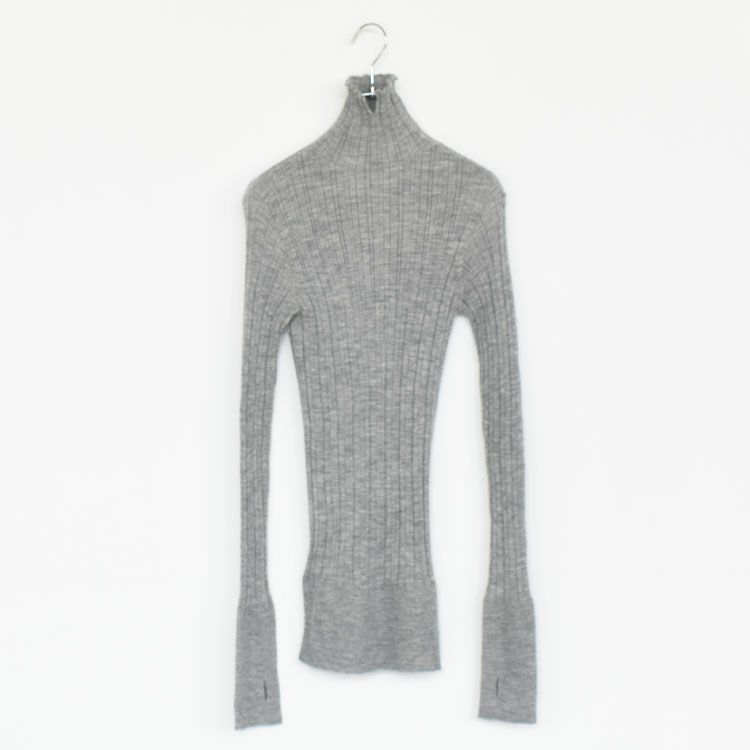ROYAL BABY ALPACA RANDOM RIBBED-KNIT HIGH-NECK P/O ランダムリブニット ハイネックプルオーバー
