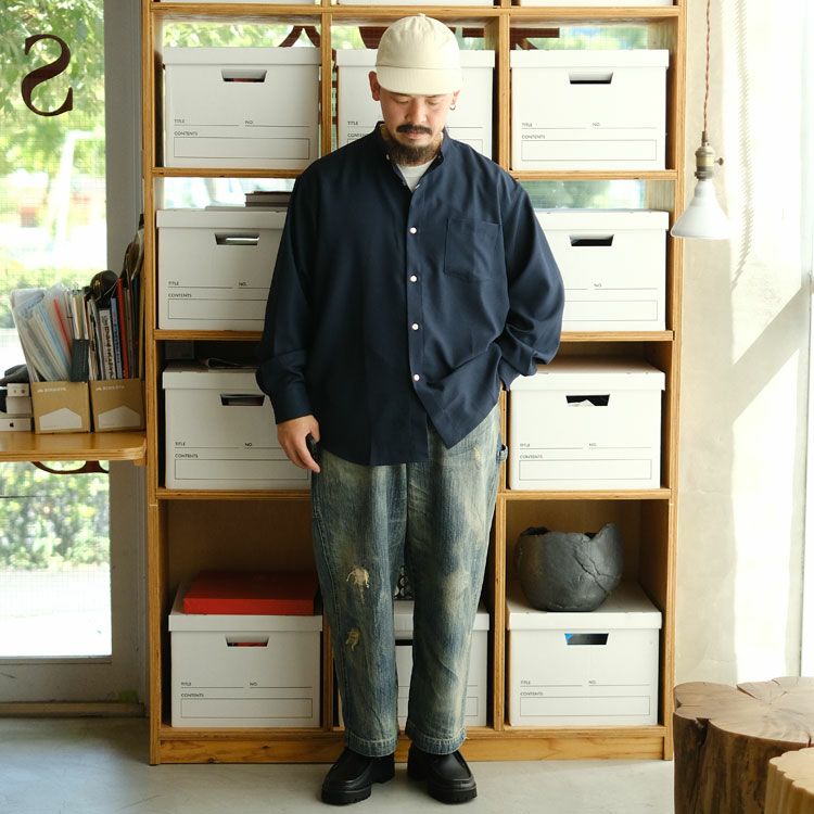 SOPHIE TWILL BAND SHIRT ソフィーツイルバンドカラーシャツ