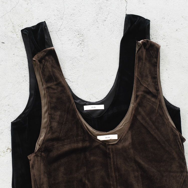 Velour Uneck Onepiece ベロア Uネックワンピース