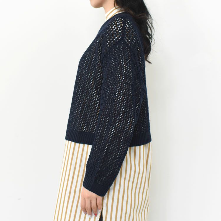mesh crew neck P/O メッシュクルーネックプルオーバー