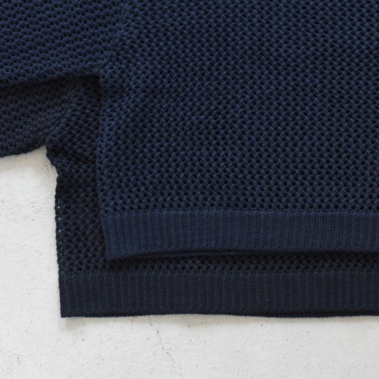 mesh crew neck P/O メッシュクルーネックプルオーバー